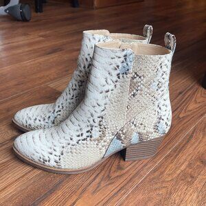 CL Chinese Laundry Faux Snake Skin "Cowboy" Bootie